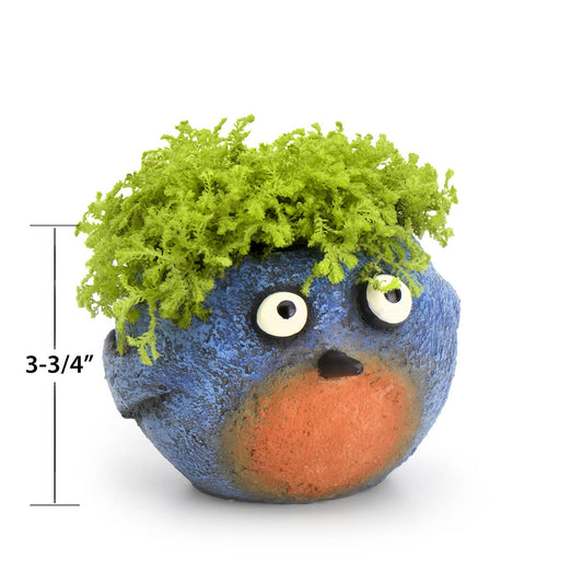 Happy Blue Bird Blobhouse Planter