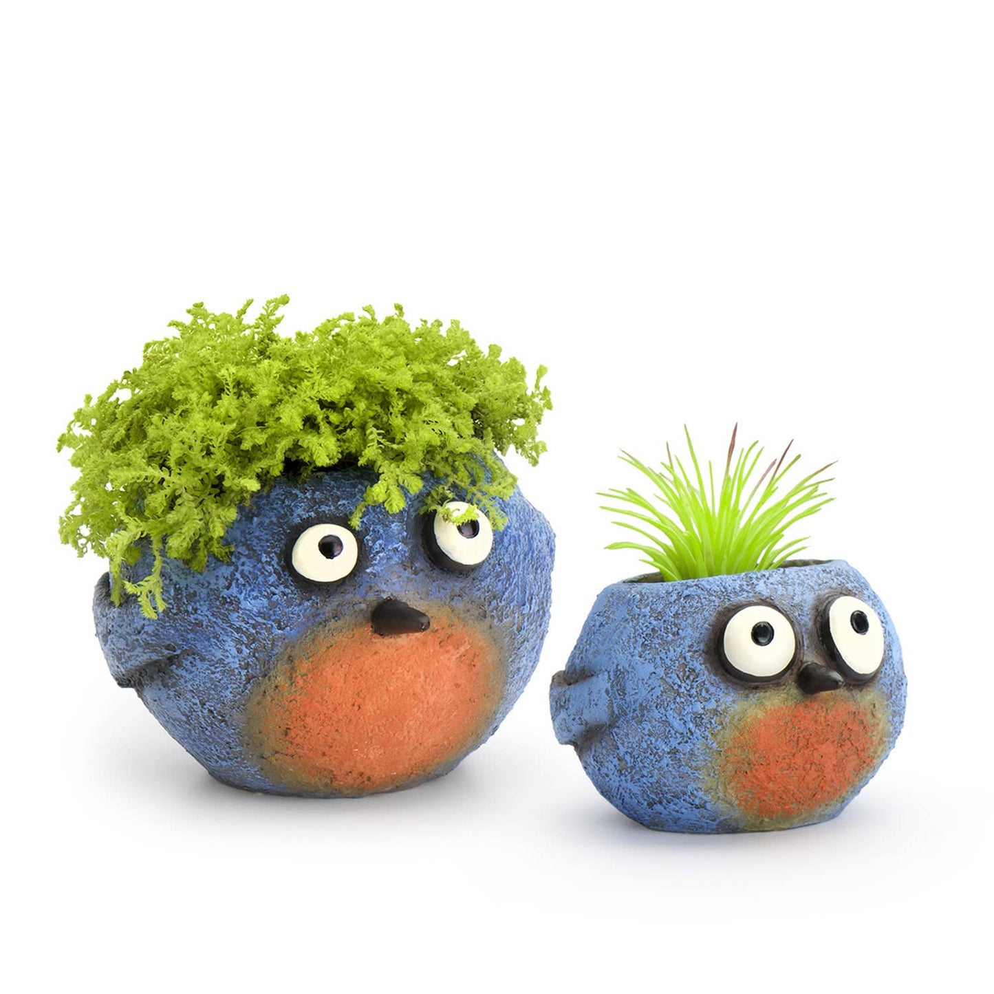 Happy Blue Bird Blobhouse Planter