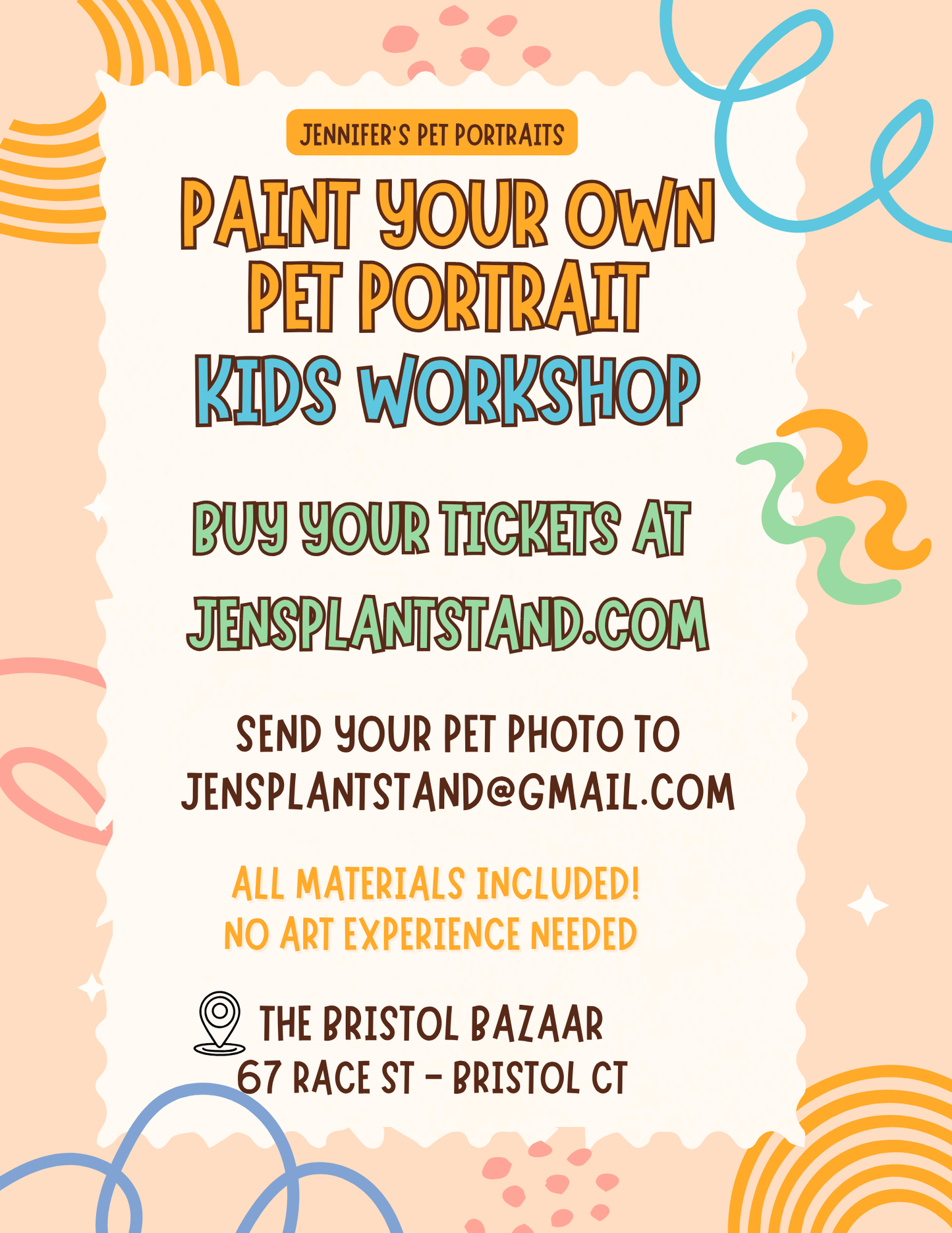 PAINT-YOUR-OWN PET PORTRAIT - KIDS WORKSHOP