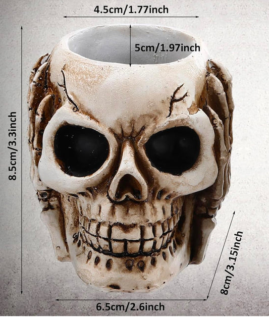 Skull planters - hear no, see no, speak no - set of 3