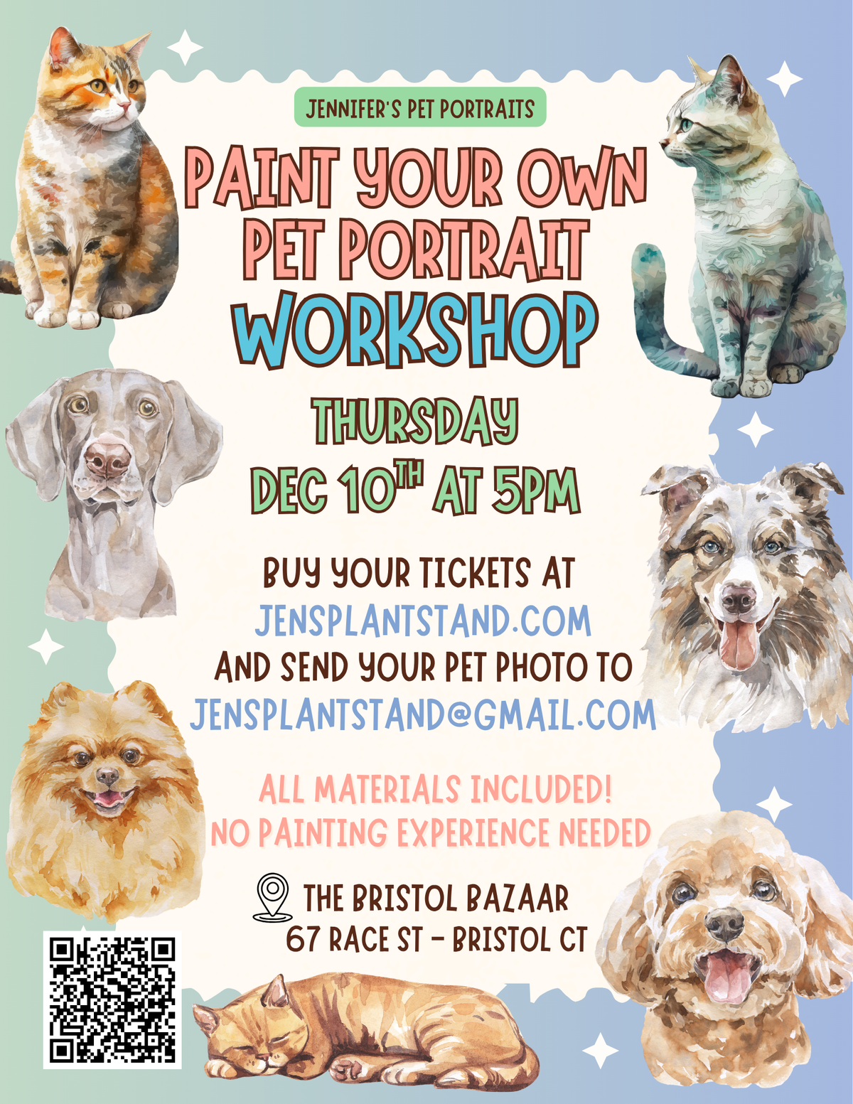 PAINT-YOUR-OWN PET PORTRAIT WORKSHOP