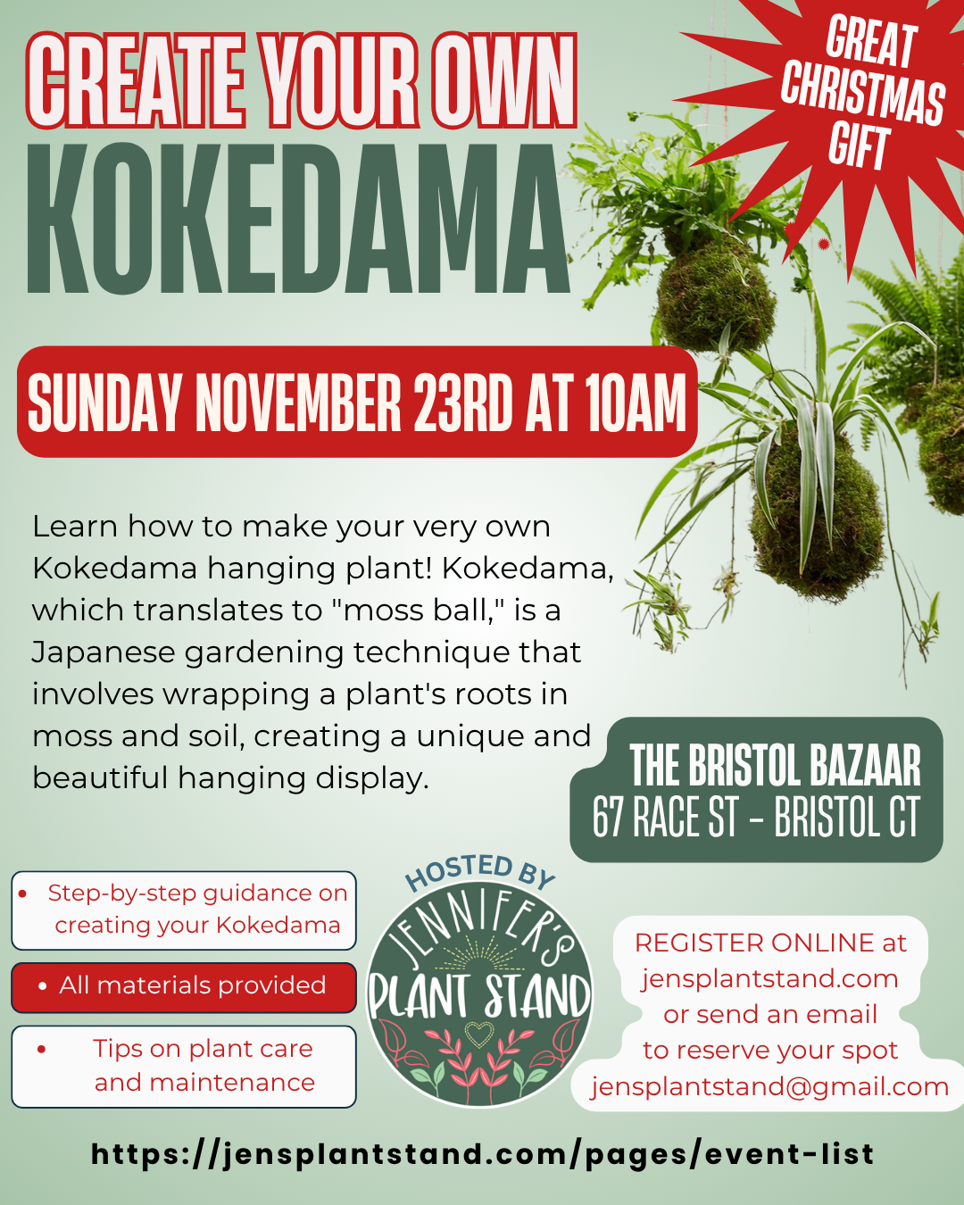 Create-your-own Kokedama Workshop