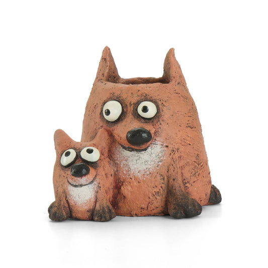 Baby and Mama Fox - Blobhouse Planters - Maddie and Pip