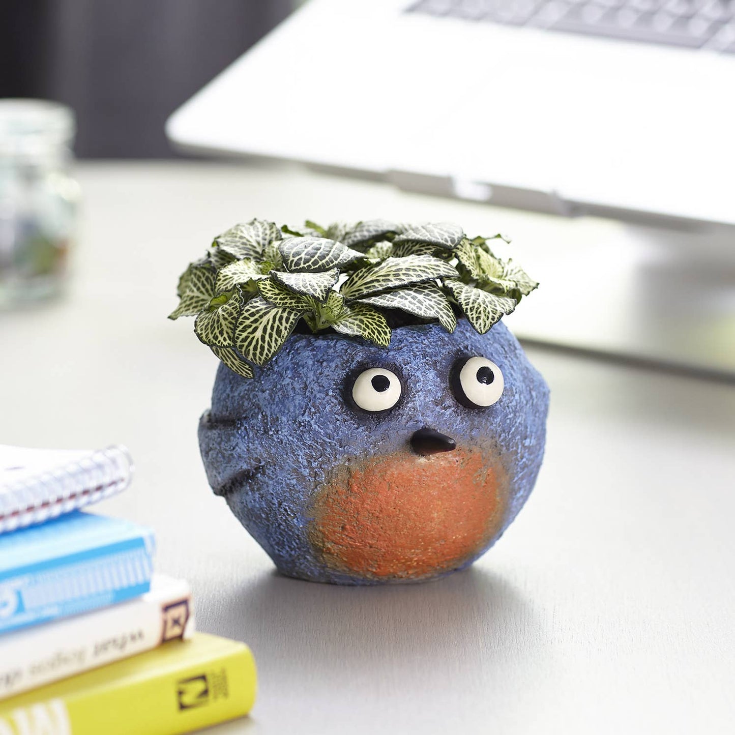 Happy Blue Bird Blobhouse Planter