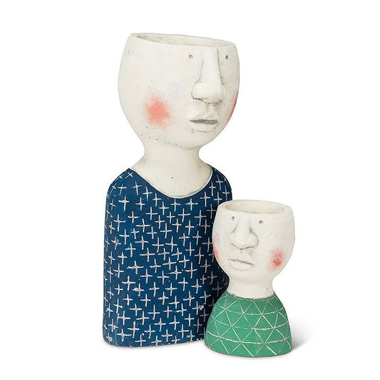 Sm Male Head Planter-6" H