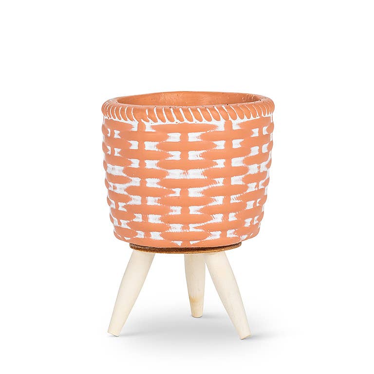 plant stand woven Sm Woven Tripod Planter-Terra-4"H – Jennifer's Plant Stand