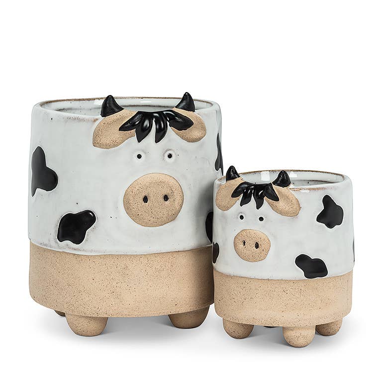 Sm Cow on Legs Planter-3" H