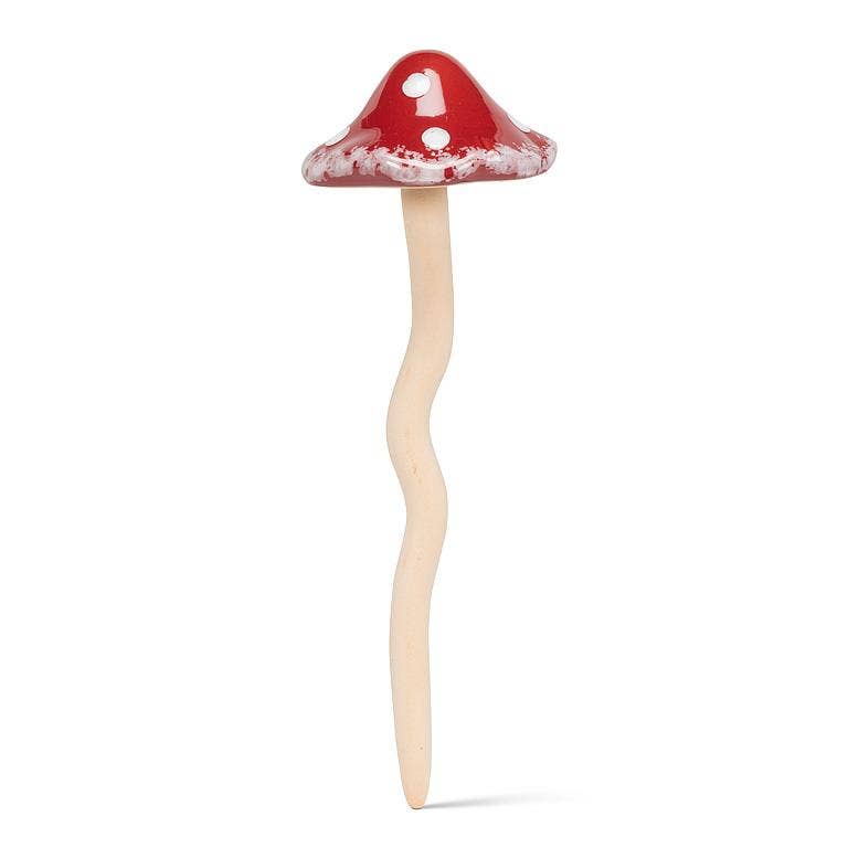 Large Wobbly Dot Mushroom Stake-10.5"H