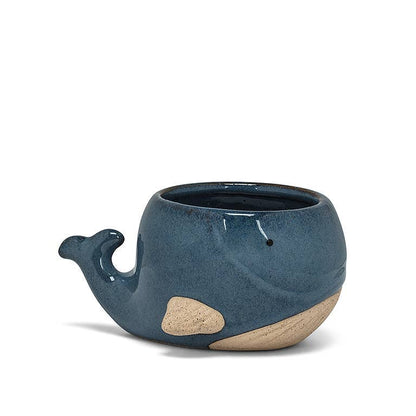 Sm Blue Whale Planter-2" H