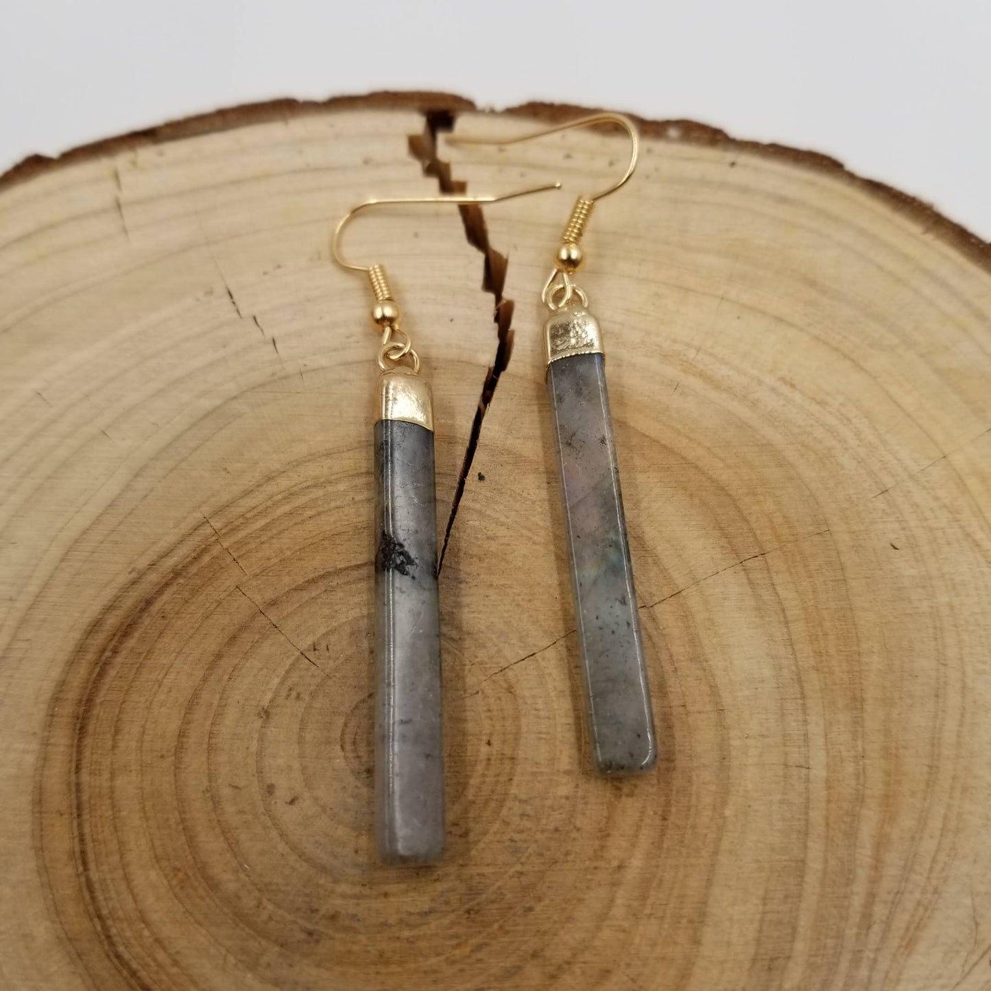 Mineral Stone Stick Earring