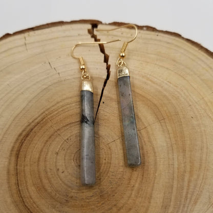 Mineral Stone Stick Earring