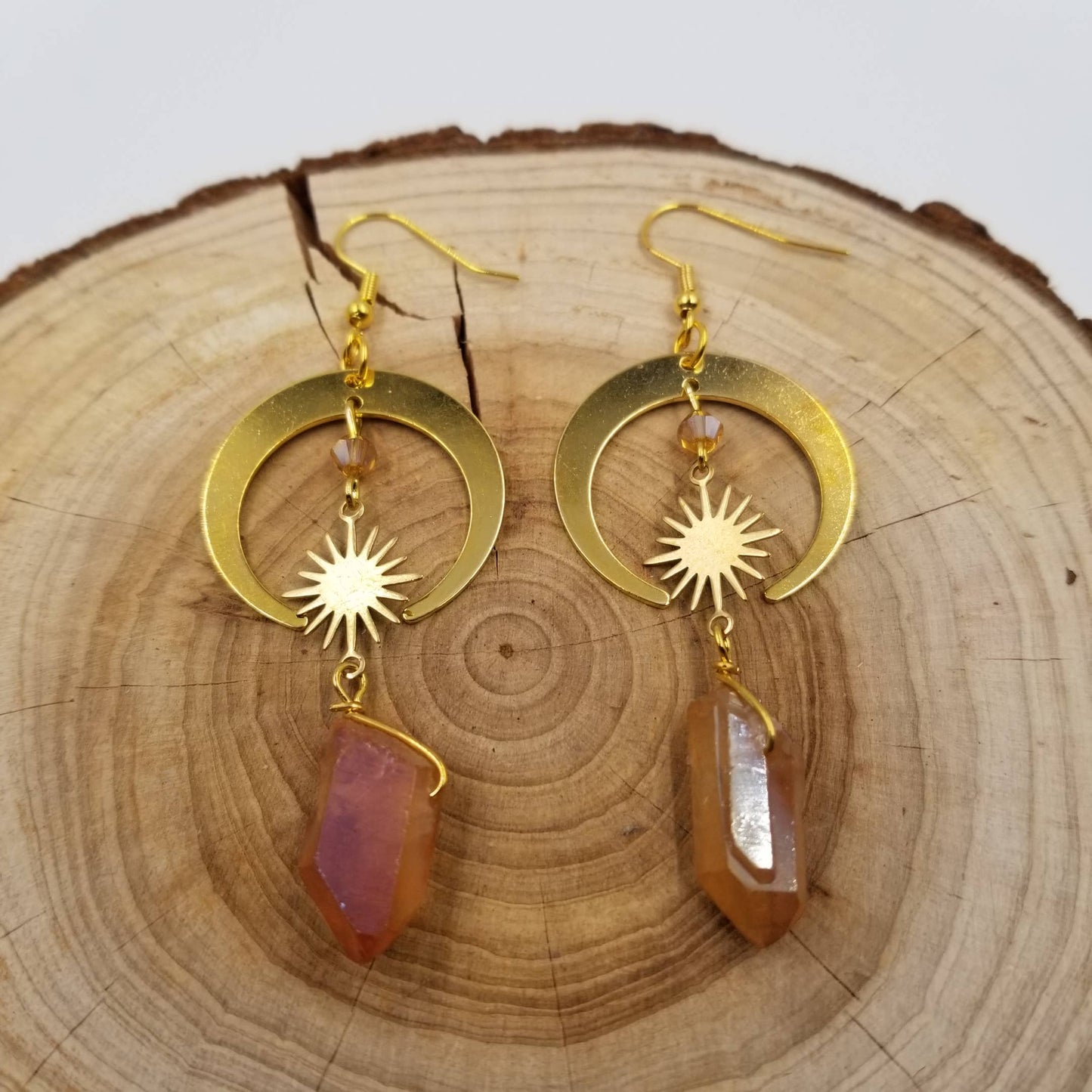 Sunshine & Moonlight Crystal  Earrings