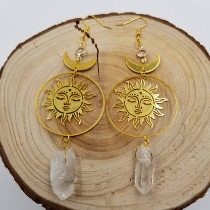 Natural Crystal Soulmates Earrings