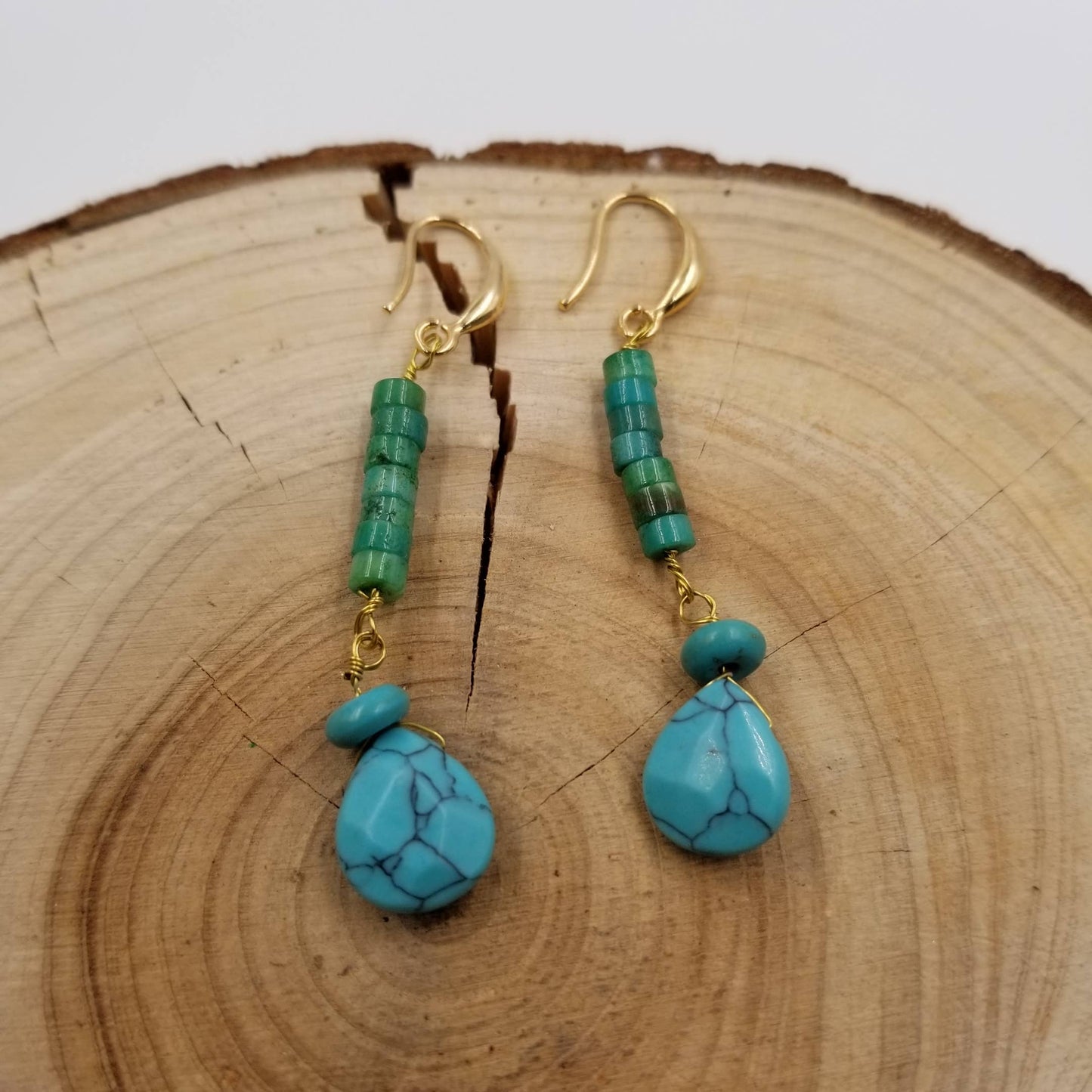 Rose Quartz & Turquoise Bohemia Earrings