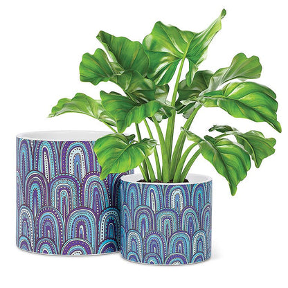 Sm Modern Blue Planter-4.5"D