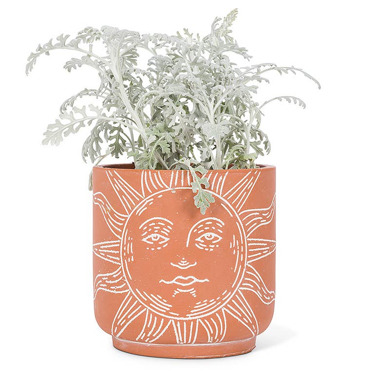 Lg Sun Face Planter-6.5"H-2651