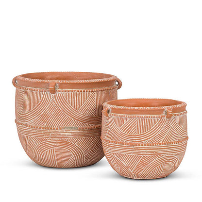 Sm Terracotta Rustic Planter-6"H