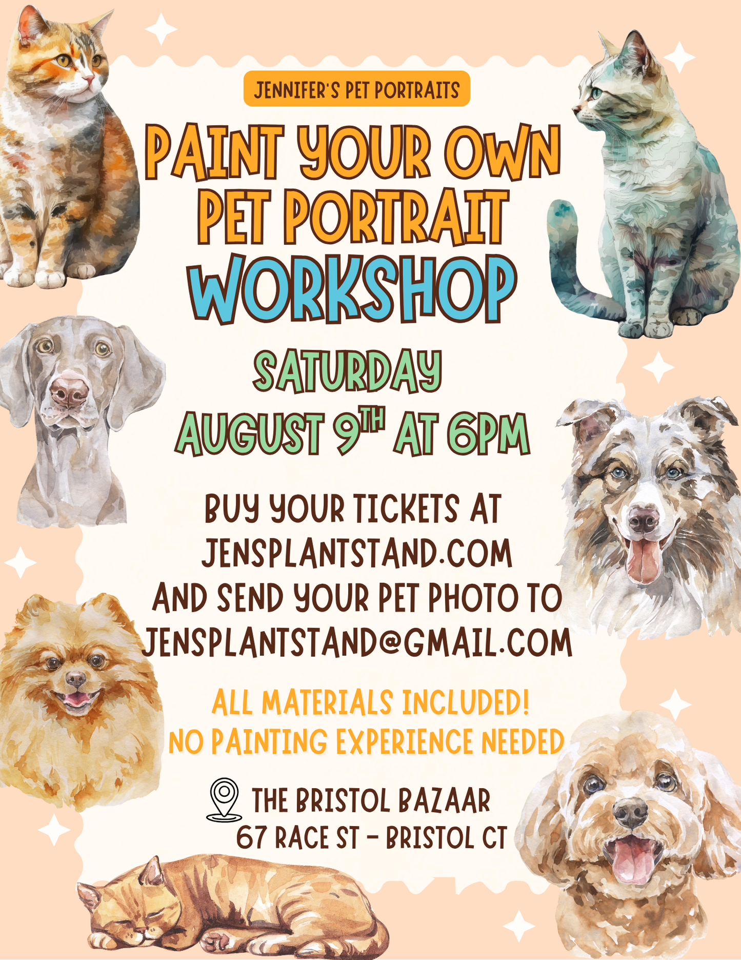 PAINT-YOUR-OWN PET PORTRAIT WORKSHOP
