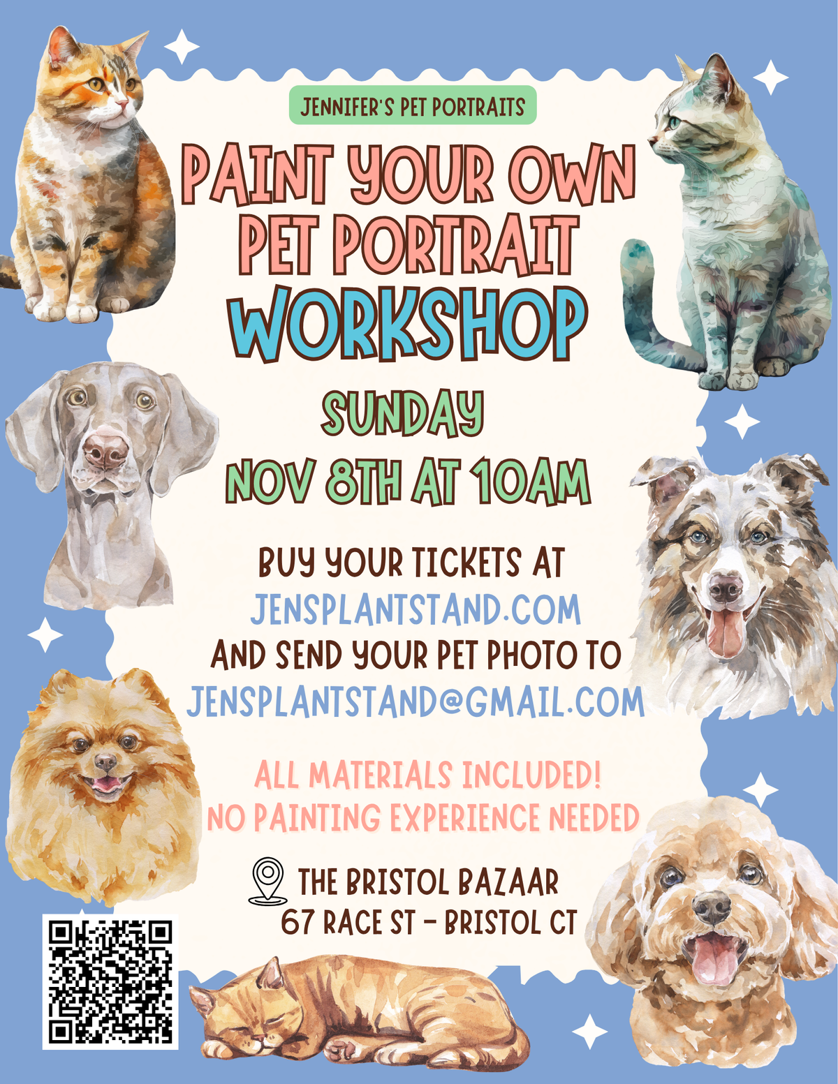 PAINT-YOUR-OWN PET PORTRAIT WORKSHOP