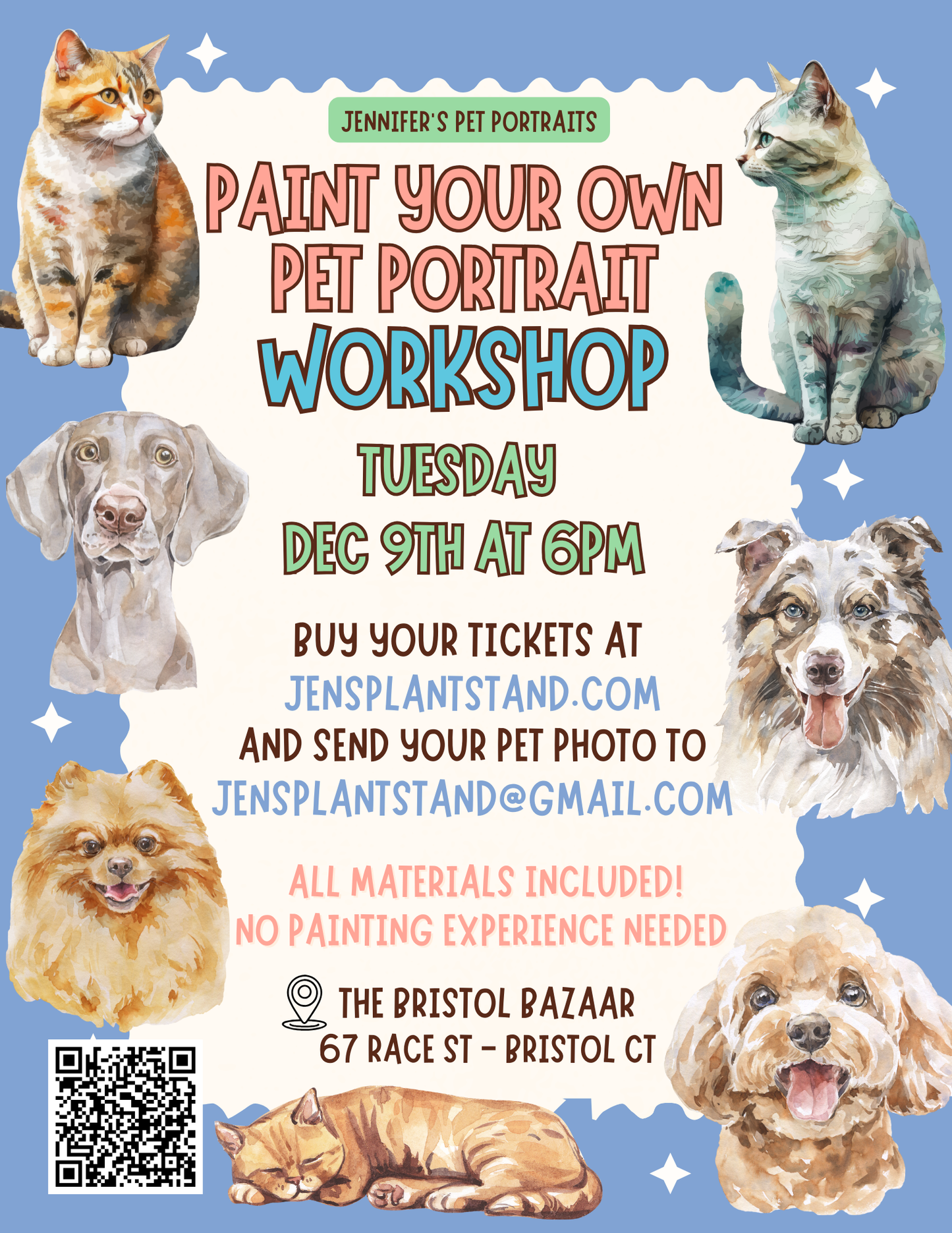 PAINT-YOUR-OWN PET PORTRAIT WORKSHOP