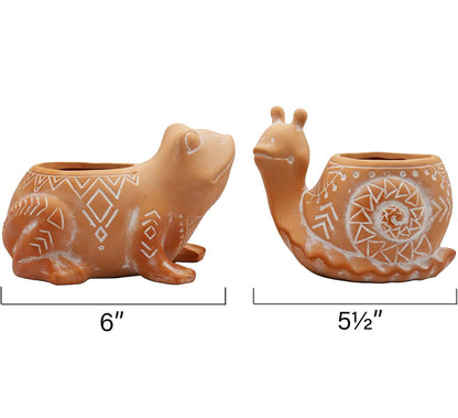 Terracotta frog/snail