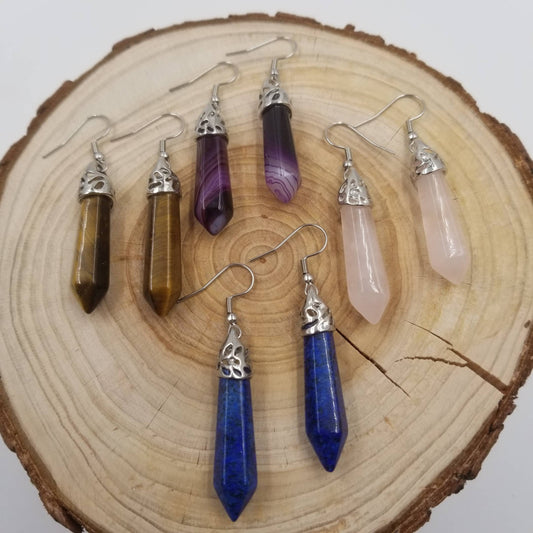 Handmade  Natural Healing Stone Earrings