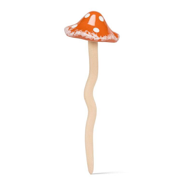 Large Wobbly Dot Mushroom Stake-10.5"H