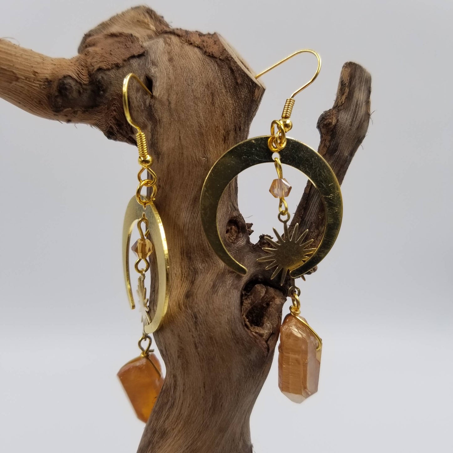 Sunshine & Moonlight Crystal  Earrings