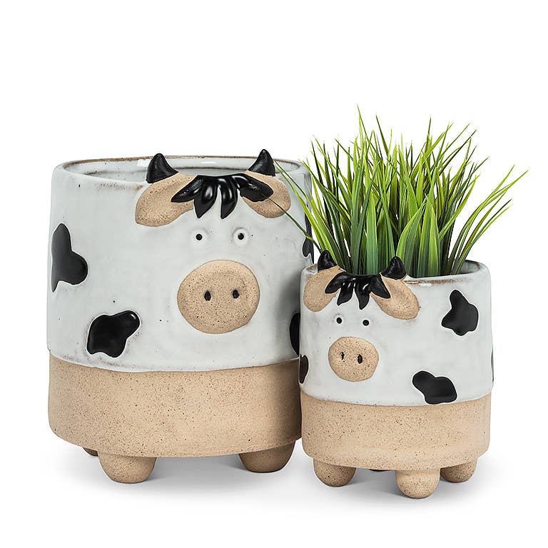 Sm Cow on Legs Planter-3" H