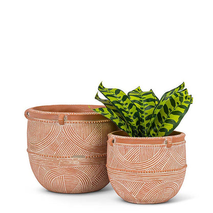 Sm Terracotta Rustic Planter-6"H