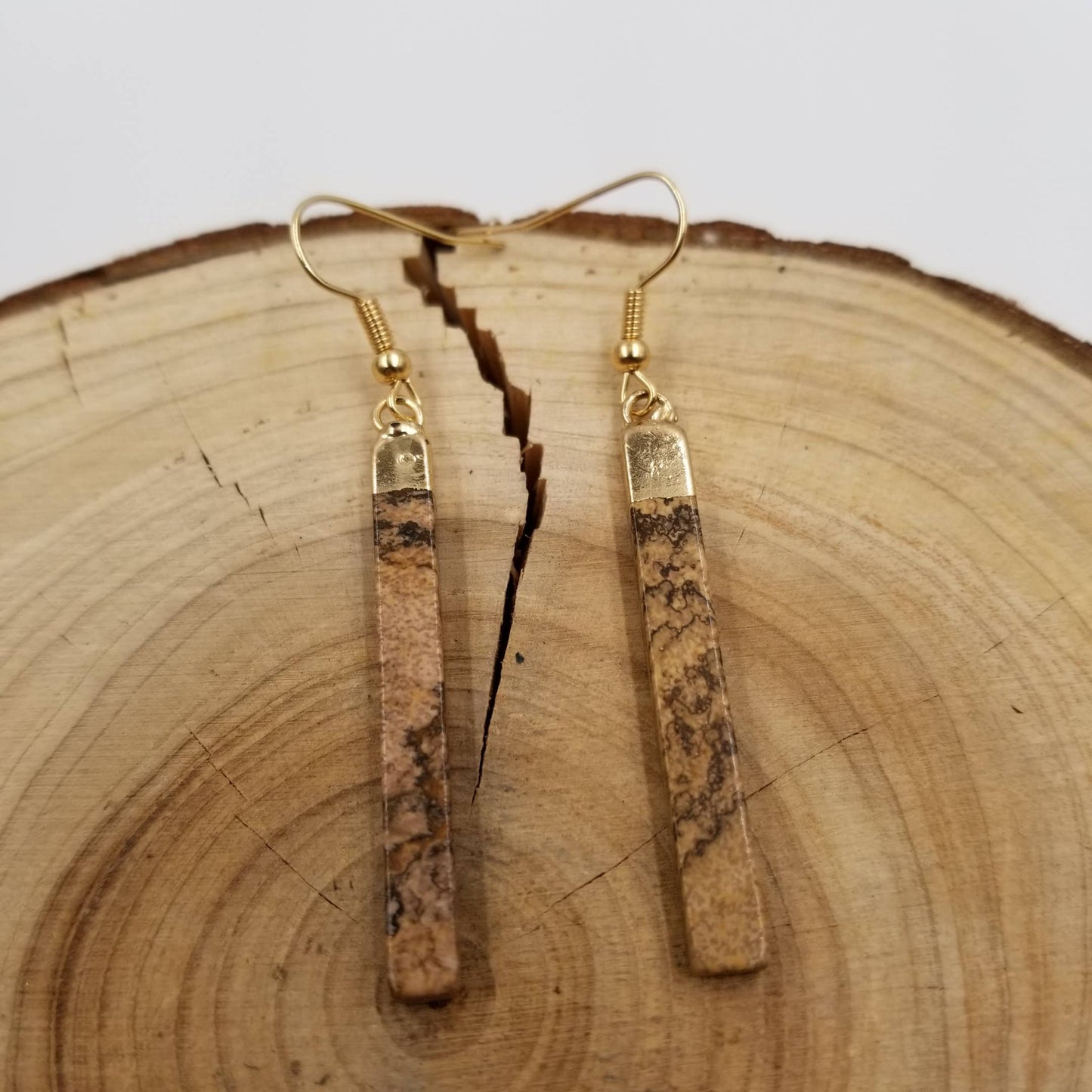 Mineral Stone Stick Earring