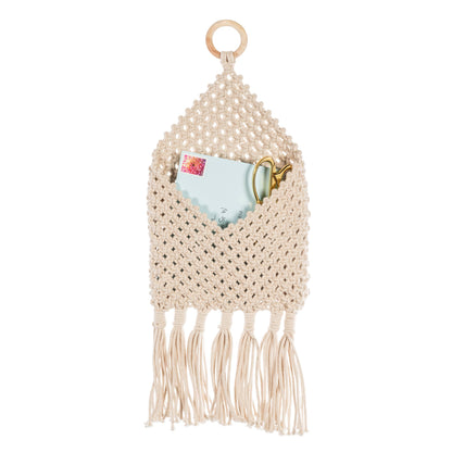 Sm Macrame Wall Pocket-8x18"H