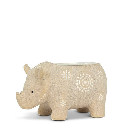 Rhino Shaped Planter-6"L