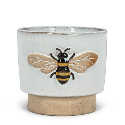 Lg Single Emboss Bee Planter-5"H-875