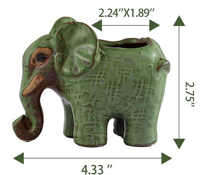 Green Elephant Planter