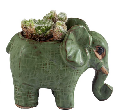 Green Elephant Planter